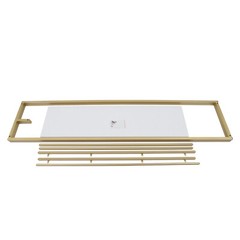 Wedding Dress Retail Studio Display Stand,Gold Floor-Standing Clothing Rack