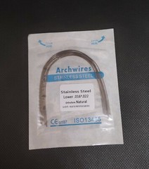 Dental Orthodontic Stainless Steel Arch Wires Natural Form Rectangular Wires