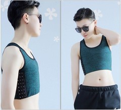Plus Size Tomboy Chest Binder Tank Top in Army Green – Adjustable Comfort