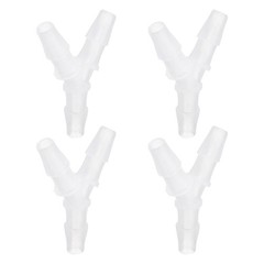 4pcs Plastic Barb Fitting 5/16″x5/16″ Y Shape Tee Pipe Fitting Clear,