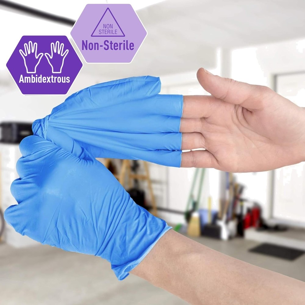 Nitrile/Vinyl Blend Exam Gloves, Powder-Free, Latex-Free, Disposable, Non-Ste…
