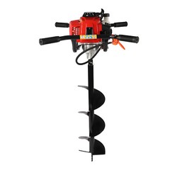 Two Men 2 Stroke 3HP Gas Power Post Hole Digger Honda Engine with 8-inch Auger