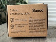 Sunco – 2 Head LED Emergency Light 230 Lumen 6000K Daylight Deluxe White 1 Pack
