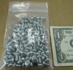100 #8-32 x 5/16″ Short Pan Head Phillips Machine Screws, Serrated Locking Grip