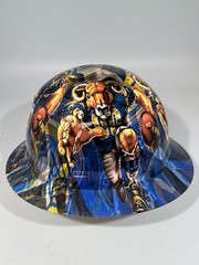 New Full Brim Hard Hat Custom Hydro Dipped LOS ANGELES RAMS LA
