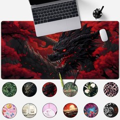Huge Dragon Large Mouse Pad – Red and 15.7L x 31.5W inches, Black