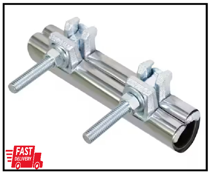 3/4 In. X 6 In. Long 2-Bolt IPS Pipe Repair Clamp, Stainless Steel