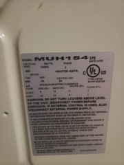 Qmark MUH154 Unit Heater 480V NIB Open box Looks like Been wired