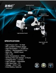 ESC Medicams Surgical Headlight ENT Dental Medical Endoscopy LED Wireless new