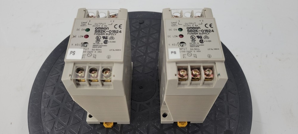 Pair of (2) OMRON S82K-01524 Power Supply – TESTED – EB-16668