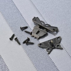 44x50mm Wooden Case Box Butterfly Shape Hasp Lock Latch with Screws