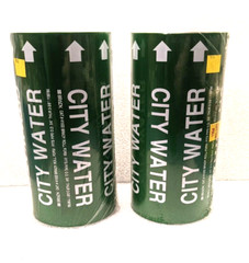 Brady 41522 Pipe Marker, City Water, Green – 30 Label Roll, Grainger 9LET2