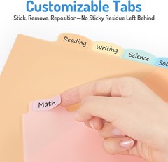 Multicolor 96 Count 8-Tab Plastic Binder Dividers with Pocket for LetterSize
