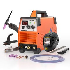 HITBOX TIG Welder 110V/230V 200A Inverter STICK HF TIG Welding Machine w/Helmet
