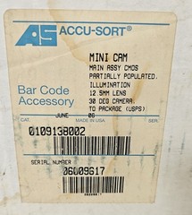 Accu-Sort Mini Cam 0109138002 Barcode Scanner Camera 30°, 12.5mm Lens CMOS, New