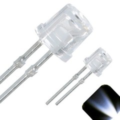 20 x LED 5mm Clear Cool White Ultra Bright Flat Top Wide Angle LEDs Light Car