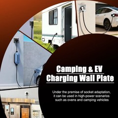 Outlet Cover Wall Plate 2 Gang Single Hole+4 Screws for HBL9450A Hubbell 14-50R