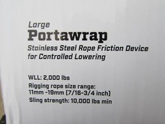 Large Stainless Steel Port A Wrap Lowering W/ 3/4″ X 16ft Eye Sling Arborist