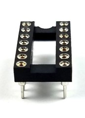 10PCS IC Sockets DIP-14 Machined Round Contact Pins Holes 2.54mm DIP14 DIP 14