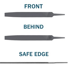 6-inch Flat Medium Cut File Double Cut Teeth High Carbon Steel Hand File Single