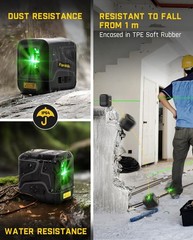 Fanttik D2 Pocket Green Laser Level 100 Ft Self-Leveling Cross Line Laser