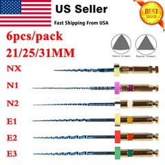 SANDENT Dental Cordless LED 16:1 Endo Motor/ Blue Niti Files Rotary 21/25MM