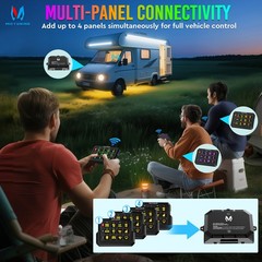 MICTUNING P1s Wireless Switch Panel 328FT Led Circuit Relay System Remote contro
