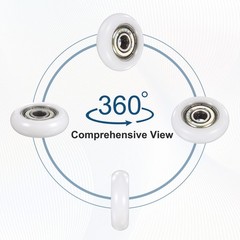 10Pcs 8x30x10mm Metal Shielded (GCr15) Chrome Steel Bearing+POM Guide, White