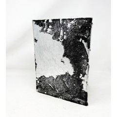 Silver Metallic Cowhide Pony Hair Notebook Western Glam Binder Sleeve 11.5 in