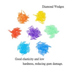 Dental Plastic Wooden Wedges Diamond Diastema Matrix Wedge w Circular Hole