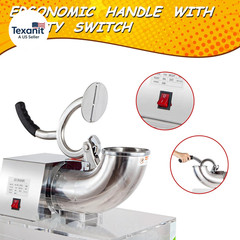 48L Snow Cone Machine, 500LB/H Commercial Shaved Ice Machine, 300W Electric Ice