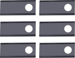 6Pcs Blade Kit For BDR-135, BDR-165, BDR-185 Drum Mowers, Replace KT4012,DM10454