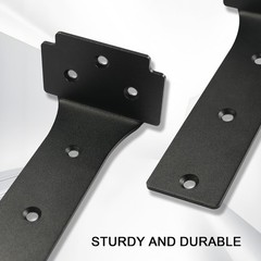 Floating Shelf Brackets,4 Pack Heavy Duty L Brackets for Shelves, 8 Inch Blac…