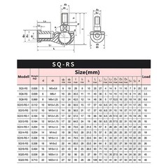 Straight Shape SQZ / Angle SQ Ball Joint Rod End Bearing M5 M6 M8 M10 M12-M22