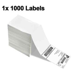 100/500/1000 4×6 Fanfold Direct Thermal Shipping Labels for Zebra Rollo US