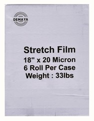 18″ 20 Micron 80 Gauge Pallet Wrap Stretch Film – Hand Shrink Wrap, 6 Rolls