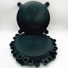 Essentra 30012A Studded Raised Face Flange Protector 12in Blck Quickfit Pk of 10