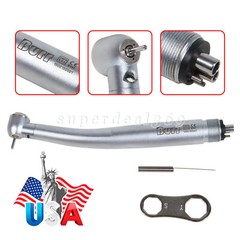 Dental LED E-generator Fiber Optic Handpiece Triple Spray Turbine 4-Hole UDM