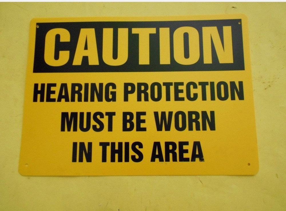 safety sign hearing protection required