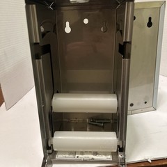 Bradley lot of 2 Commercial 2 Roll Toilet Paper Dispenser Stainless Steel, Locks