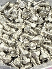 Stainless M6 X 12mm (1/2 Inch) Hex Head Coach Screws LOT OF 100 (1 lb)