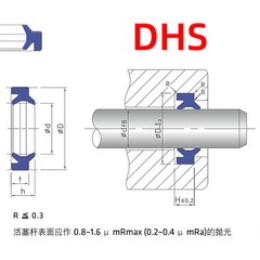11mm-250mm Hydraulic seal ram u seal 11.2-250mm rod od U-Cup DHS-Type Dustproof