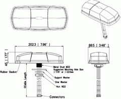 RFMAX Vehicle Mount 4G/5G 5-in-1 Antenna for Mobile Cellular Routers