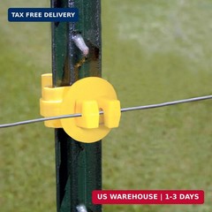 25Pcs Electric Fence T Post Insulators ITY-Z Standard Snug-Fitting Wire Yellow