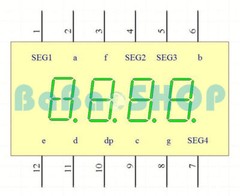 2pc~100pcs 0.36″ 0.36 inch 7 Segment Display Red / Blue LED 4 Digit Common Anode