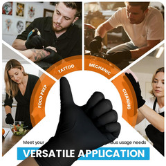 6 Mil Disposable Nitrile Gloves, Heavy Duty Disposable Glove, Cooking Gloves, La