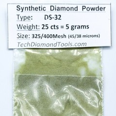 TechDiamondTools Diamond Powder 325 Grit 45-38 Microns, 25 cts = 5 Grams