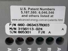 AE APEX2013 TCP RF GENERATOR (3156113-024) LAM P/N :660-063437R003 (As-Is)