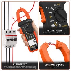 Bluetooth TRMS 4000 Counts Digital Clamp Meter Auto Range AC DC Amp Volt Ohm NCV
