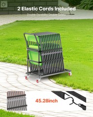 Folding Chair Rack Cart for 25 Chairs of 300 LBS L-shape Vertical
